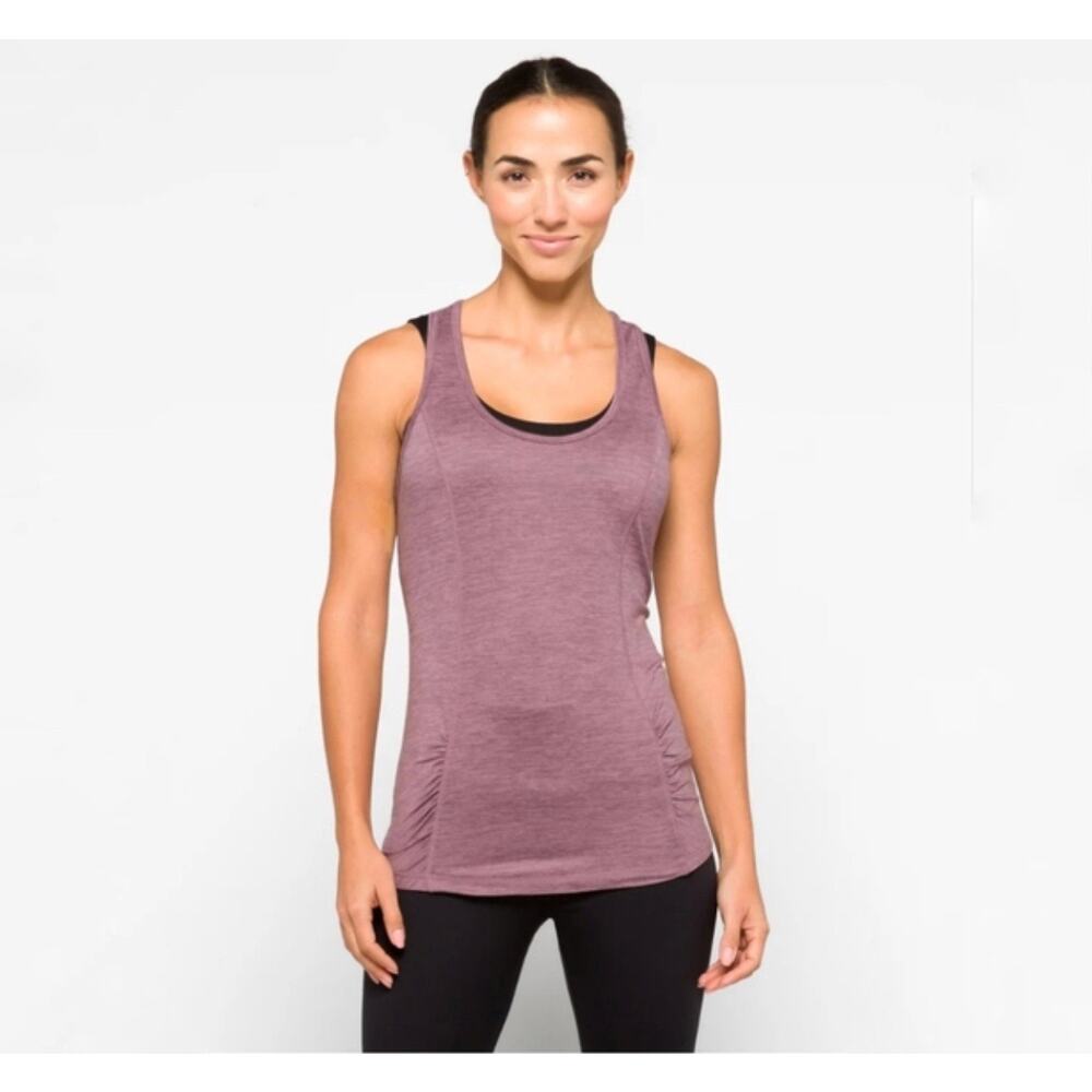 Gaiam Pink Sleeveless Scoop Neck Energy Ruched Performance Tank Top Size XL‎